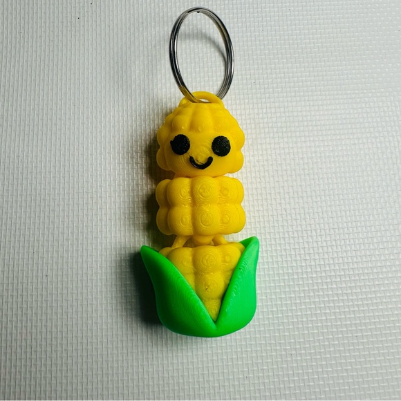 Hand Crafted Accessories - 3d Printed Corn Keychain